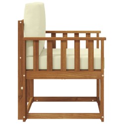 Canapé d’extérieur Bois d'acacia massif et polyester Naturel 547813547813