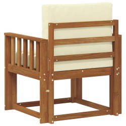 Canapé d’extérieur Bois d'acacia massif et polyester Naturel 547813547813