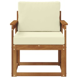 Canapé d’extérieur Bois d'acacia massif et polyester Naturel 547815547815