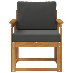 Canapé d’extérieur Bois d'acacia massif et polyester Naturel 547817547817