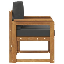 Canapé d’extérieur Bois d'acacia massif et polyester Naturel 547817547817