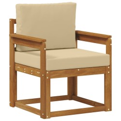 Canapé d’extérieur Bois d'acacia massif et polyester Naturel 547818547818