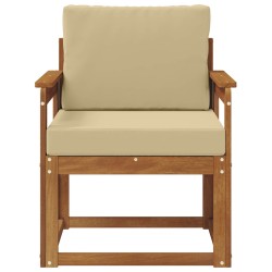 Canapé d’extérieur Bois d'acacia massif et polyester Naturel 547818547818