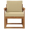 Canapé d’extérieur Bois d'acacia massif et polyester Naturel 547818547818