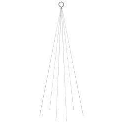 Sapin de Noël sur mât de drapeau 108 LED Blanc froid 180 cm 547822547822