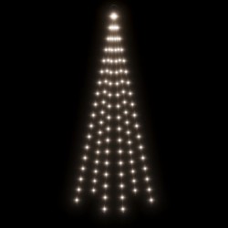 Sapin de Noël sur mât de drapeau 108 LED Blanc froid 180 cm 547822547822