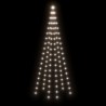 Sapin de Noël sur mât de drapeau 108 LED Blanc froid 180 cm 547822547822