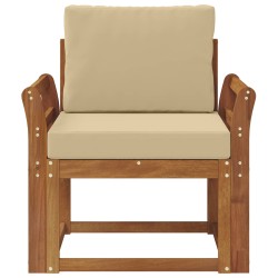 Canapé d’extérieur Bois d'acacia massif et polyester Naturel 547823547823