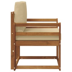 Canapé d’extérieur Bois d'acacia massif et polyester Naturel 547823547823