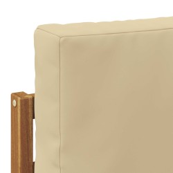 Canapé d’extérieur Bois d'acacia massif et polyester Naturel 547823547823