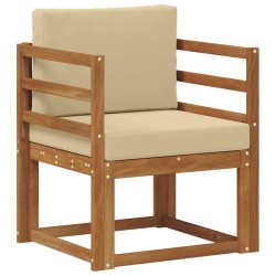 Canapé d’extérieur Bois d'acacia massif et polyester Naturel 547824547824