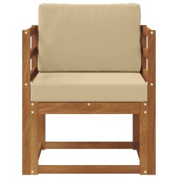 Canapé d’extérieur Bois d'acacia massif et polyester Naturel 547824547824