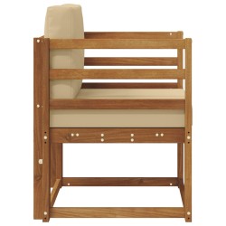 Canapé d’extérieur Bois d'acacia massif et polyester Naturel 547824547824