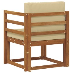 Canapé d’extérieur Bois d'acacia massif et polyester Naturel 547824547824