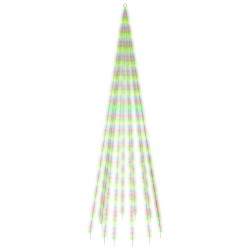 Sapin de Noël sur mât de drapeau 732 LED Colorées 500 cm 547825547825