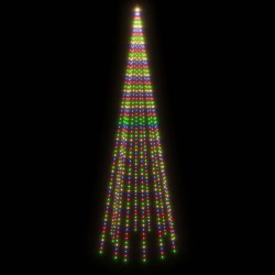 Sapin de Noël sur mât de drapeau 732 LED Colorées 500 cm 547825547825