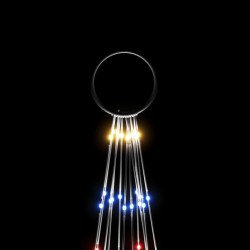 Sapin de Noël sur mât de drapeau 732 LED Colorées 500 cm 547825547825