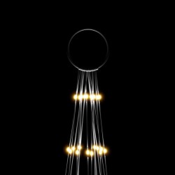 Sapin de Noël sur mât de drapeau 1134 LED Blanc chaud 800 cm 547826547826