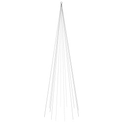 Sapin de Noël sur mât de drapeau 732 LED Blanc froid 500 cm 547827547827