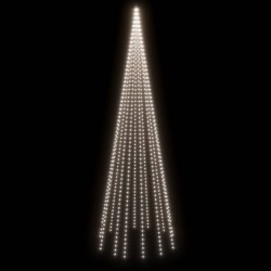 Sapin de Noël sur mât de drapeau 732 LED Blanc froid 500 cm 547827547827