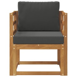 Canapé d’extérieur Bois d'acacia massif et polyester Naturel 547828547828