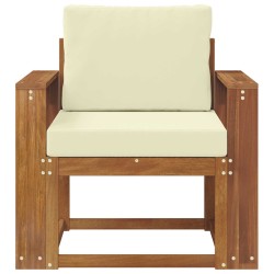 Canapé d’extérieur Bois d'acacia massif et polyester Naturel 547830547830