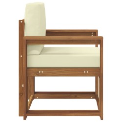 Canapé d’extérieur Bois d'acacia massif et polyester Naturel 547830547830