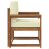 Canapé d’extérieur Bois d'acacia massif et polyester Naturel 547830547830