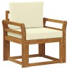 Canapé d’extérieur Bois d'acacia massif et polyester Naturel 547831547831