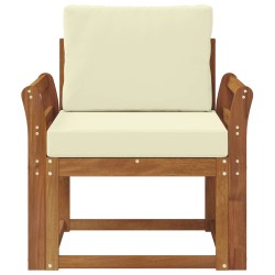 Canapé d’extérieur Bois d'acacia massif et polyester Naturel 547831547831