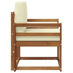 Canapé d’extérieur Bois d'acacia massif et polyester Naturel 547831547831