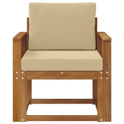 Canapé d’extérieur Bois d'acacia massif et polyester Naturel 547833547833