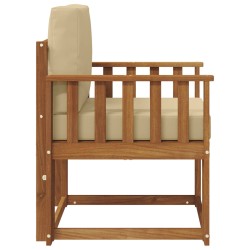 Canapé d’extérieur Bois d'acacia massif et polyester Naturel 547833547833