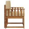 Canapé d’extérieur Bois d'acacia massif et polyester Naturel 547833547833