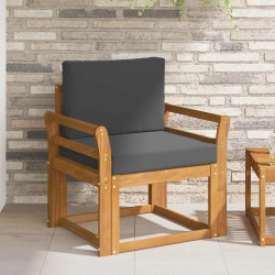 Canapé d’extérieur Bois d'acacia massif et polyester Naturel 547834547834