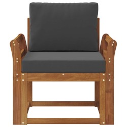 Canapé d’extérieur Bois d'acacia massif et polyester Naturel 547834547834