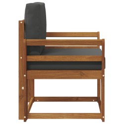 Canapé d’extérieur Bois d'acacia massif et polyester Naturel 547834547834