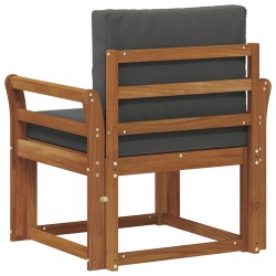 Canapé d’extérieur Bois d'acacia massif et polyester Naturel 547834547834