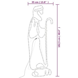 Figurine de Noël Berger et agneau avec 168 LED 102,5x35 cm 547837547837