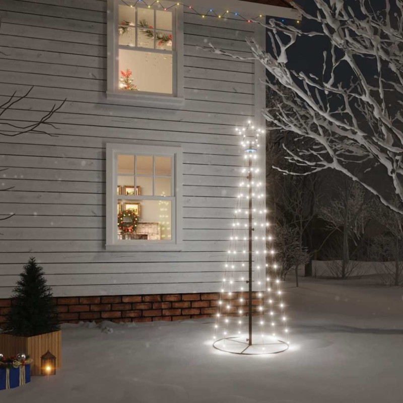 Arbre de Noël cône 108 LED Blanc froid 70x180 cm 547844547844