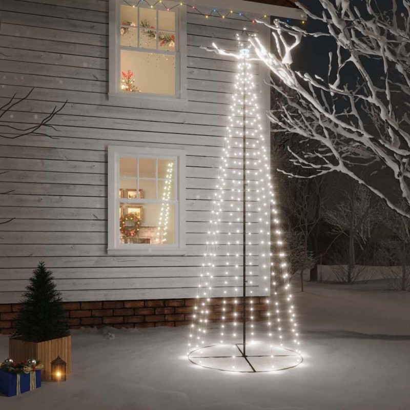 Arbre de Noël cône 310 LED Blanc froid 100x300 cm 547848547848