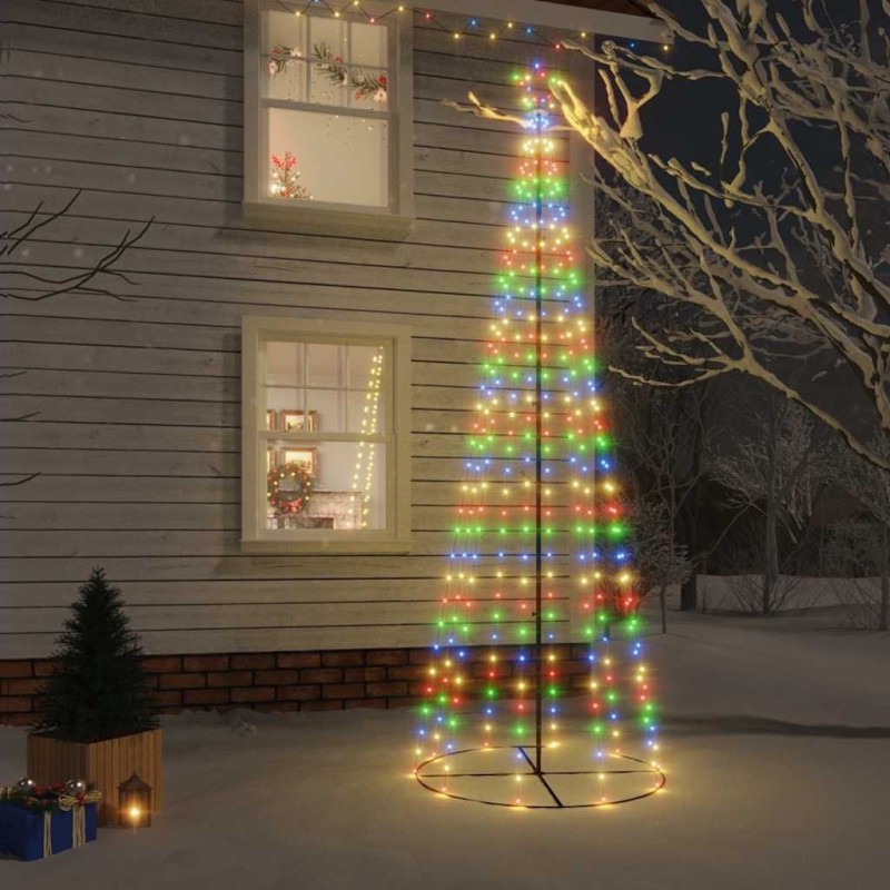 Arbre de Noël cône 310 LED Colorées 100x300 cm 547849547849