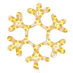 Figure de flocon de neige de Noël et 48 LED Blanc chaud 27x27cm 547853547853