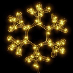 Figure de flocon de neige de Noël et 48 LED Blanc chaud 27x27cm 547853547853