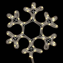 Figure de flocon de neige de Noël et 48 LED Blanc chaud 27x27cm 547853547853
