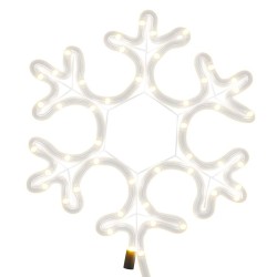 Figure de flocon de neige de Noël et 48 LED Blanc chaud 27x27cm 547853547853