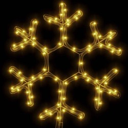 Figure de flocon de neige de Noël et 72 LED Blanc chaud 38x37cm 547856547856