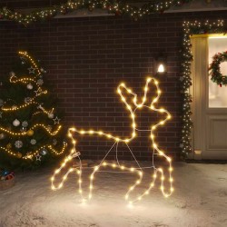 Figure de renne de Noël avec 72 LED Blanc chaud 57x55x4,5 cm 547858547858