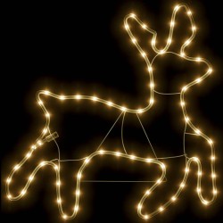 Figure de renne de Noël avec 72 LED Blanc chaud 57x55x4,5 cm 547858547858