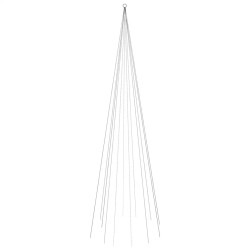 Sapin de Noël sur mât de drapeau 732 LED Blanc chaud 500 cm 547865547865